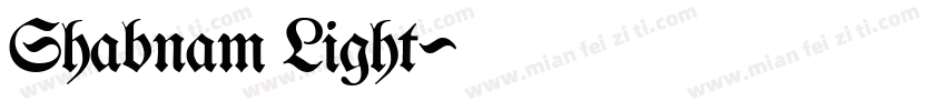 Shabnam Light字体转换